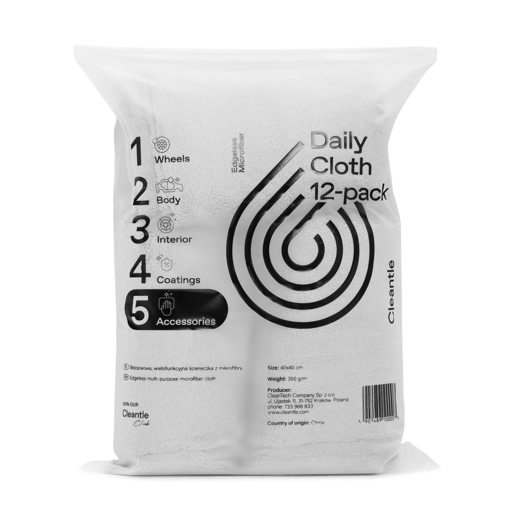 Zestaw dwunastu mikrofibr Cleantle Daily Cloth 350 gsm