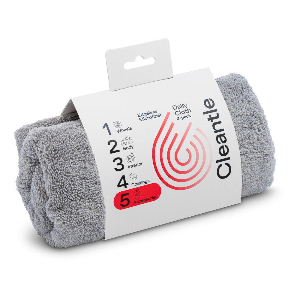 Trzy mikrofibry Cleantle Daily Cloth 350 gsm w opakowaniu 3-pak